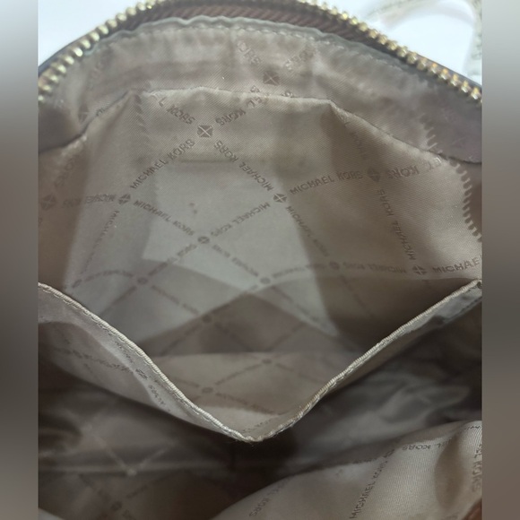 Michael Kors Brown Jet Set Large Printed Logo Crossbody Bag - Picture 12 of 16